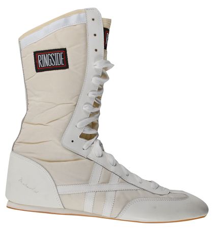 Lot #1027 Muhammad Ali Off-White Boxing Shoe - Image 1