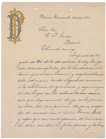 Lot #195 Porfirio Diaz - Image 1
