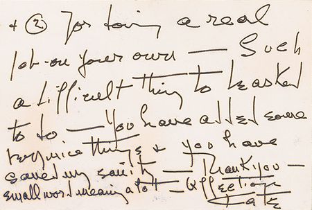 Lot #931 Katharine Hepburn: Accenting her thanks to Coco?s producer with a flower sketch - Image 4