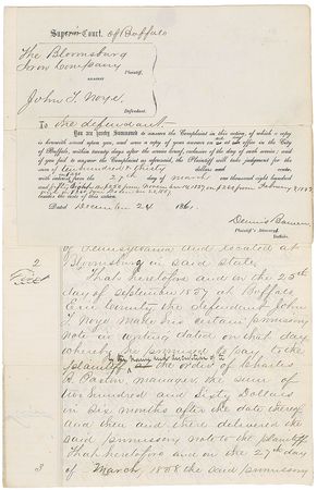 Lot #29 Grover Cleveland: Early document by the