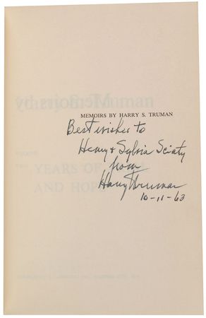 Lot #71 Harry S. Truman Book - Image 1