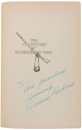 Lot #688 Norman Rockwell: Signing his illustrated editions of the Twain classics - Image 2