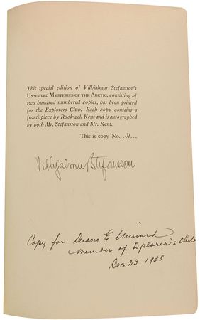 Lot #375 Vilhjalmur Stefansson and Rockwell Kent - Image 1