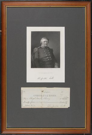 Lot #480 Winfield Scott Check - Image 1