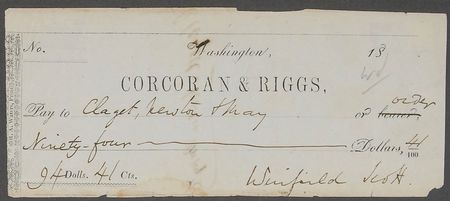 Lot #480 Winfield Scott Check - Image 2