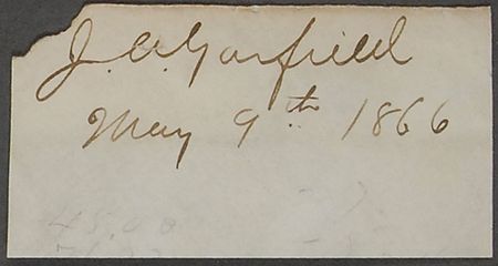 Lot #106 James and Lucretia Garfield Signatures - Image 2