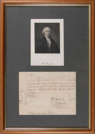 Lot #355 Oliver Ellsworth Signed Document - Image 1