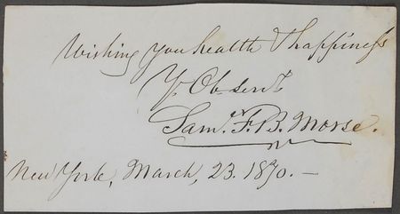 Lot #276 Samuel F. B. Morse Signature - Image 2