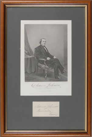 Lot #104 Andrew Johnson Signature - Image 1