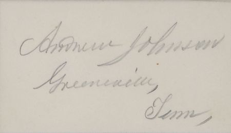 Lot #104 Andrew Johnson Signature - Image 2