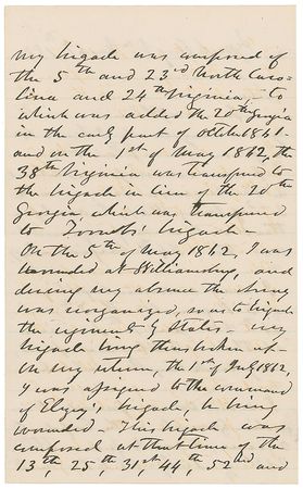Lot #422 Jubal A. Early: Early meticulously outlines his CSA resume, mentioning the Battle of Manassas, a wound at Williamsburg, and the important Valley Campaign - Image 2