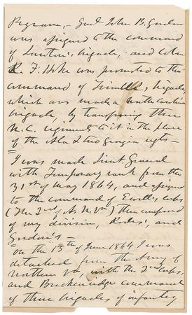 Lot #422 Jubal A. Early: Early meticulously outlines his CSA resume, mentioning the Battle of Manassas, a wound at Williamsburg, and the important Valley Campaign - Image 4