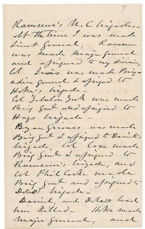 Lot #422 Jubal A. Early: Early meticulously outlines his CSA resume, mentioning the Battle of Manassas, a wound at Williamsburg, and the important Valley Campaign - Image 7