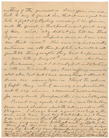 Lot #389 Jubal A. Early: A caustic and pointed remark attributed to the soft-spoken General Lee, who seldom addressed the Gettysburg controversy - Image 4