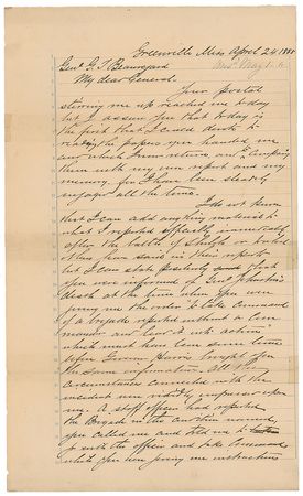 Lot #423 Samuel W. Ferguson: Writing to General Beauregard: “At least two hours must have elapsed between the time when you were informed of Gen. Johnston’s death and your giving me the order to drive the enemy into the River” - Image 1