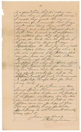 Lot #423 Samuel W. Ferguson: Writing to General Beauregard: “At least two hours must have elapsed between the time when you were informed of Gen. Johnston’s death and your giving me the order to drive the enemy into the River” - Image 3