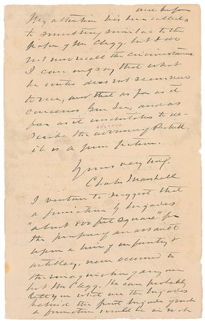 Lot #395 Charles Marshall: Addressing controversy surrounding Pickett’s Charge: “Gen. Lee said that the responsibility & blame were all his own” - Image 5