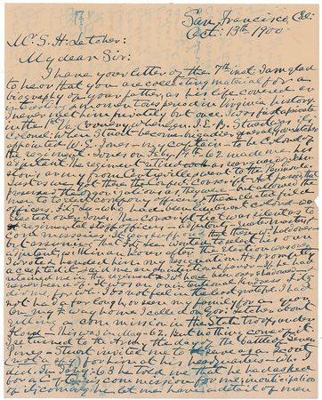 Lot #430 John S. Mosby: The Gray Ghost recounts his daring capture of General Stoughton and being 