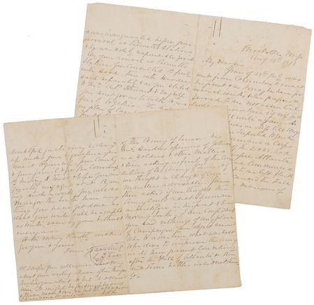 Lot #419 Stephen D. Lee: S. D. Lee describes Sherman’s March to the Sea in a letter to Jefferson Davis - Image 1