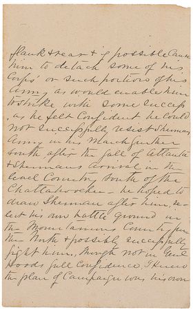 Lot #419 Stephen D. Lee: S. D. Lee describes Sherman’s March to the Sea in a letter to Jefferson Davis - Image 4