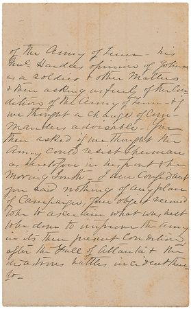 Lot #419 Stephen D. Lee: S. D. Lee describes Sherman’s March to the Sea in a letter to Jefferson Davis - Image 6