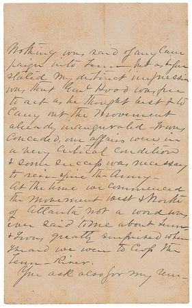 Lot #419 Stephen D. Lee: S. D. Lee describes Sherman’s March to the Sea in a letter to Jefferson Davis - Image 7