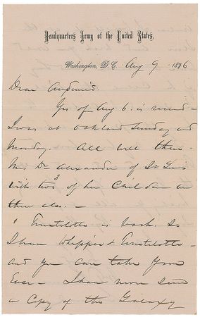 Lot #482 William T. Sherman Handwritten Letter Signed - Image 1