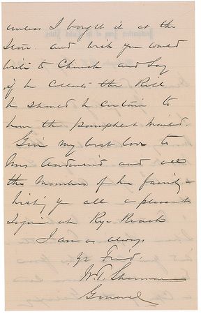 Lot #482 William T. Sherman Handwritten Letter Signed - Image 2
