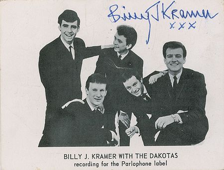Lot #875 Billy J. Kramer and the Dakotas Promo Card - Image 3