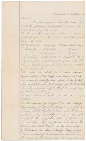 Lot #438 Isaac M. St. John: Detailed account of the days leading up to Appomattox - Image 1