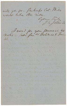 Lot #399 Joseph E. Johnston: Johnston looks forward to an 1861 meeting with Longstreet in Northern Virginia, hoping to build “an efficient reserve for the army” - Image 2
