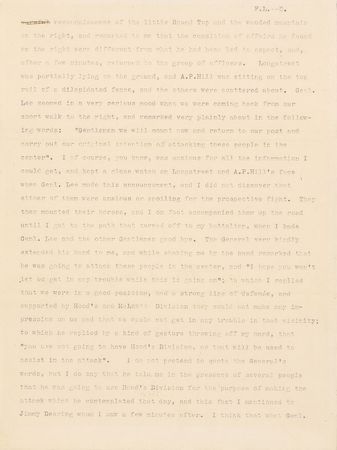 Lot #391 Frank Huger: Huger addresses the postwar ?Gettysburg controversy? in a lengthy recollection of the battle?s events - Image 3