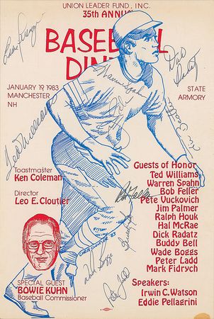 Lot #1069 Baseball Dinners Programs - Image 1