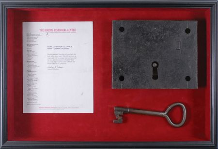 Lot #936 Harry Houdini: Lock and key presented to Houdini after escaping the notorious Newgate Prison - Image 1