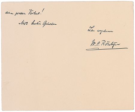 Lot #313 Wilhelm Rontgen Handwritten Letter Signed - Image 2