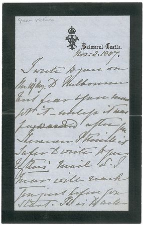 Lot #309 Queen Victoria Autograph Letter - Image 1