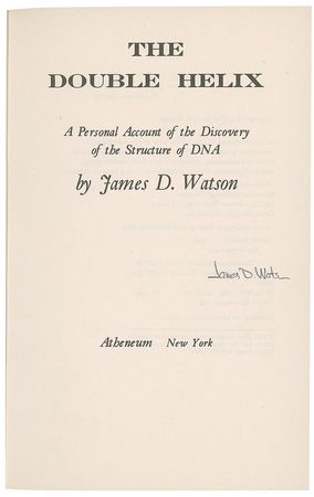 Lot #352 DNA: James D. Watson Book - Image 1