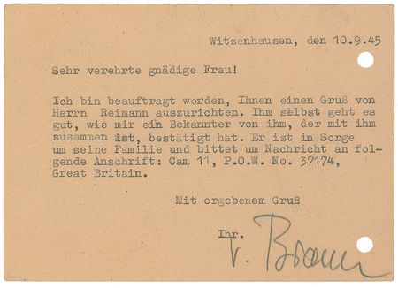 Lot #577 Wernher von Braun: Von Braun?s 1950 application to join the American Rocket Society, including his complete work history for the Germans - Image 3