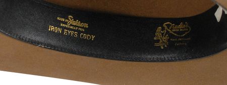 Lot #972 Iron Eyes Cody: Nudie’s Stetson presented to Iron Eyes Cody for his 80th birthday - Image 2
