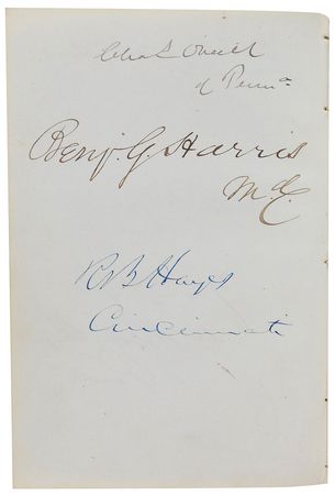 Lot #20 Andrew Johnson Administration: Comprehensive post-war album signed by over 200 politicians and military officials, including four presidents and Johnson’s entire cabinet - Image 5