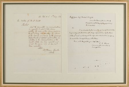 Lot #7 John Quincy Adams: Adams forwards a