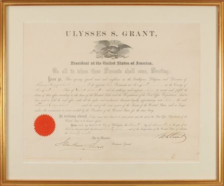 Lot #23 U. S. Grant Signed Document