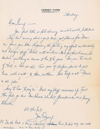 Lot #914 James Cagney: “I found an old artist friend of Charlie’s who had been in Shelby with Charlie for the Gibbons–Dempsey fight” - Image 3