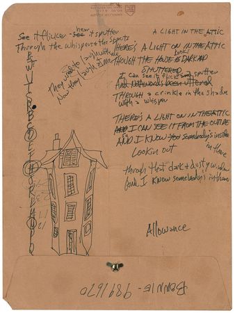 Lot #701 Shel Silverstein: Amazing draft for “A Light in the Attic” - Image 2