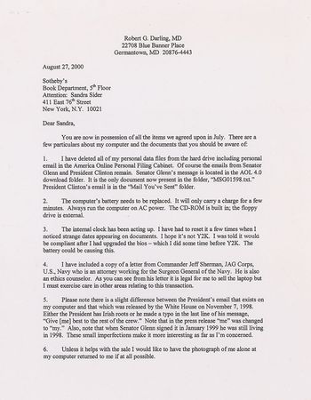 Lot #98 Bill Clinton: The laptop used to send the first-ever presidential emailâ€”to outer space! - Image 10