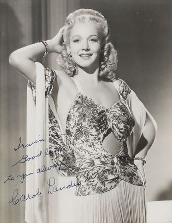 Lot #1004 Carole Landis Signed Photograph - Image 1