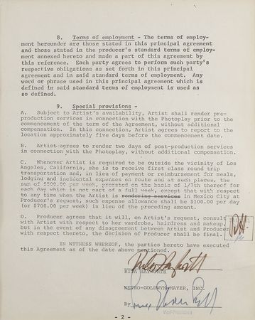 Lot #925 Rita Hayworth: Magnificent display from the bookends of her career?from ?Cansino? to ?Hayworth? - Image 3