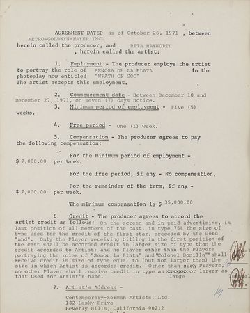 Lot #925 Rita Hayworth: Magnificent display from the bookends of her career?from ?Cansino? to ?Hayworth? - Image 4