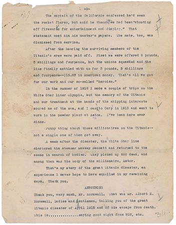 Lot #105 Titanic Testimony: Albert Horswill - Image 2