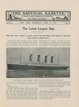 Lot #9 Titanic Nautical Gazette - Image 2